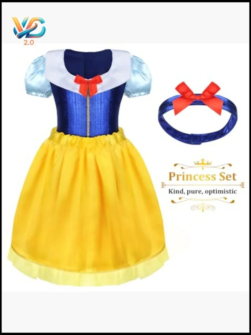 Princess Dress Up Costume Set 5 Looks Role Play Gift Box